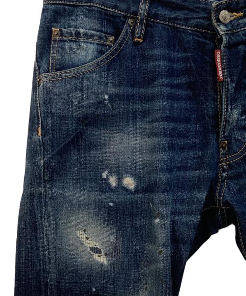 DSQUARED2（ディースクエアード）DSQUARED2 (ディースクエアード) ダメージデニムパンツ ブルー サイズ:48の古着・服飾アイテム