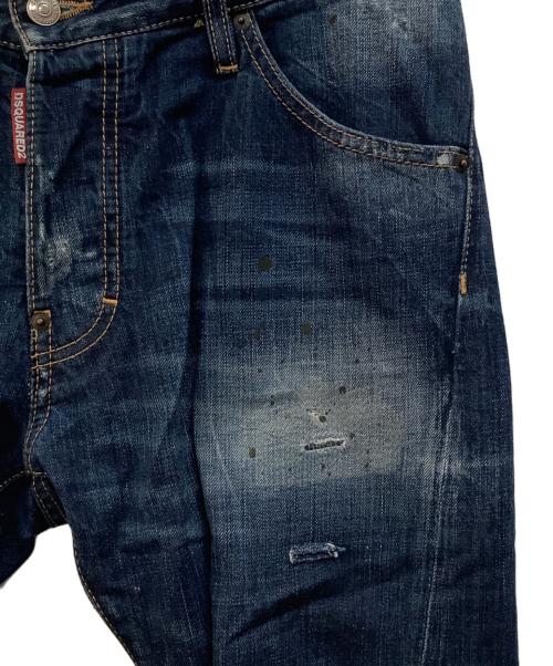 DSQUARED2（ディースクエアード）DSQUARED2 (ディースクエアード) ダメージデニムパンツ ブルー サイズ:48の古着・服飾アイテム