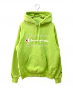 Champion×X-GIRLチャンピオン×エックスガール）の古着「プルオーバーパーカー」｜グリーン