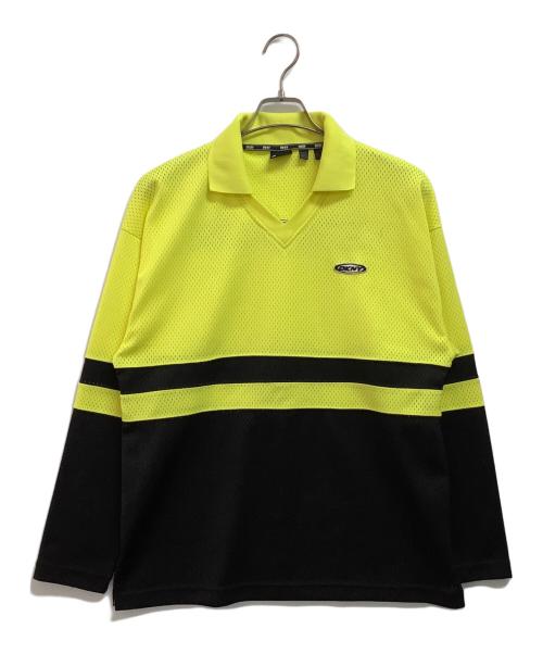 DKNY（ダナキャランニューヨーク）DKNY (ダナキャランニューヨーク) ゲームシャツ イエロー×ブラック サイズ:XSの古着・服飾アイテム