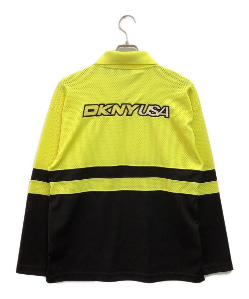 DKNY（ダナキャランニューヨーク）DKNY (ダナキャランニューヨーク) ゲームシャツ イエロー×ブラック サイズ:XSの古着・服飾アイテム
