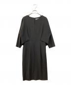 green label relaxingグリーンレーベルリラクシング）の古着「ダブルクロスワンピース」｜グレー