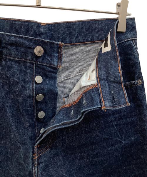 H BEAUTY&YOUTH（エイチ ビューティー&ユース）H BEAUTY&YOUTH (エイチ ビューティー&ユース) クラッキーデニム バギー インディゴ サイズ:SMALLの古着・服飾アイテム