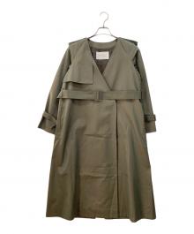Dessin de mode（デッサンデモード）の古着「ノーカラートレンチコート」｜グリーン
