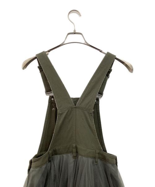 Belle vintage（ベル ヴィンテージ）belle vintage (ベル ヴィンテージ) ボリュームチュール×オーガンジーデニムサロペット オリーブ サイズ:1の古着・服飾アイテム