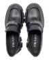 中古・古着 PRADA (プラダ) ブラッシュドレザーモノリスローファー ブラック サイズ:36：100000円