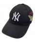 GUCCI（グッチ）の古着「バタフライ刺繍 ニューヨークヤンキース　キャップ」｜ブラック