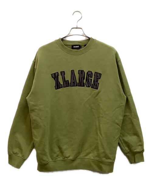 X-LARGE（エクストララージ）X-LARGE (エクストララージ) クルーネックスウェット グリーン サイズ:Lの古着・服飾アイテム