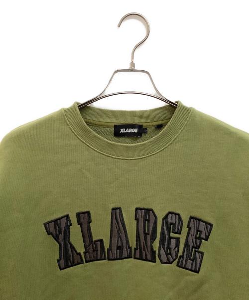 X-LARGE（エクストララージ）X-LARGE (エクストララージ) クルーネックスウェット グリーン サイズ:Lの古着・服飾アイテム