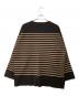 MAISON SPECIAL (メゾンスペシャル) 18G Milan Ribs Border Prime-Over Boat Neck Knit Pullover ブラック×ブラウン サイズ:2：8000円
