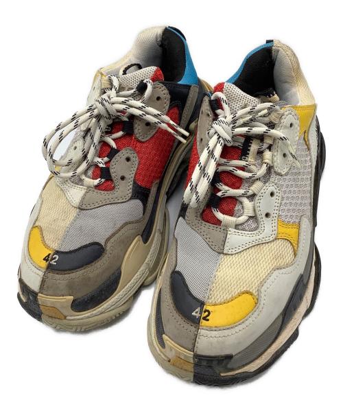 BALENCIAGA（バレンシアガ）BALENCIAGA (バレンシアガ) スニーカー ベージュ×ブルー サイズ:27.5の古着・服飾アイテム