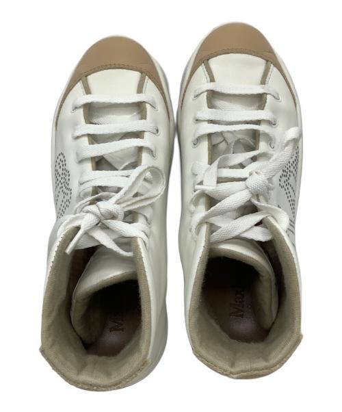 MaxMara（マックスマーラ）MaxMara (マックスマーラ) ハイカットスニーカー ホワイト サイズ:36の古着・服飾アイテム