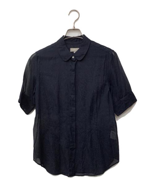 MARGARET HOWELL（マーガレットハウエル）MARGARET HOWELL (マーガレットハウエル) 半袖シアーシャツ ネイビー サイズ:1の古着・服飾アイテム