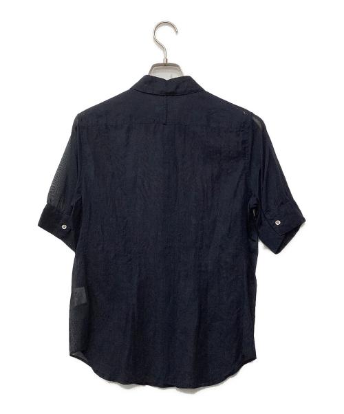 MARGARET HOWELL（マーガレットハウエル）MARGARET HOWELL (マーガレットハウエル) 半袖シアーシャツ ネイビー サイズ:1の古着・服飾アイテム