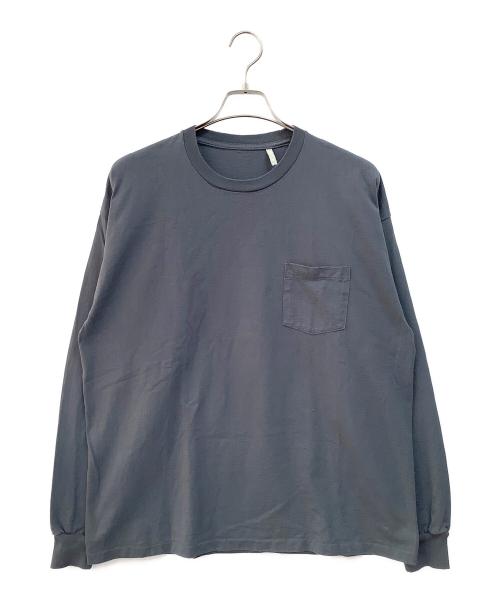 KAPTAIN SUNSHINE（キャプテンサンシャイン）KAPTAIN SUNSHINE (キャプテンサンシャイン) BEAUTY&YOUTH (ビューティーアンドユース) 別注 ウエストコースト ロングスリーブカットソー ブルー サイズ:40の古着・服飾アイテム