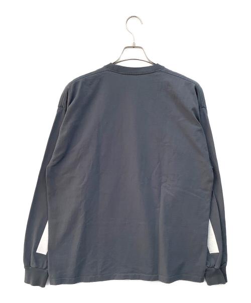 KAPTAIN SUNSHINE（キャプテンサンシャイン）KAPTAIN SUNSHINE (キャプテンサンシャイン) BEAUTY&YOUTH (ビューティーアンドユース) 別注 ウエストコースト ロングスリーブカットソー ブルー サイズ:40の古着・服飾アイテム