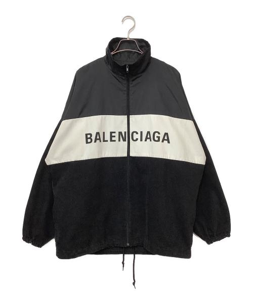 BALENCIAGA（バレンシアガ）BALENCIAGA (バレンシアガ) Oversized Printed Denim And Shell Jacket ブラック×ホワイト サイズ:34の古着・服飾アイテム
