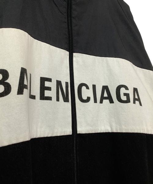BALENCIAGA（バレンシアガ）BALENCIAGA (バレンシアガ) Oversized Printed Denim And Shell Jacket ブラック×ホワイト サイズ:34の古着・服飾アイテム