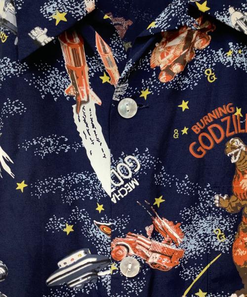 EIGHT G（エイトジー）EIGHT G (エイトジー) アロハシャツ ネイビー サイズ:Lの古着・服飾アイテム