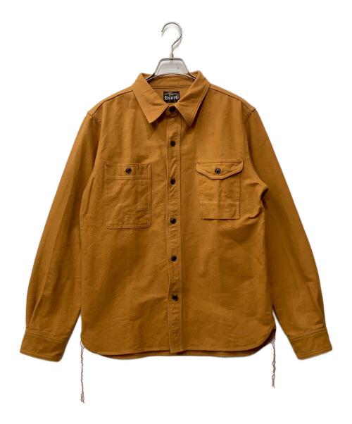EIGHT G（エイトジー）EIGHT G (エイトジー) ワークシャツ ブラウン サイズ:Lの古着・服飾アイテム