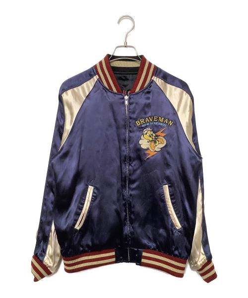 THE BRAVE MAN（ブレイブマン）THE BRAVE MAN (ブレイブマン) LOONEY TUNES (ルーニーチューンズ) スカジャン ブラック サイズ:Mの古着・服飾アイテム