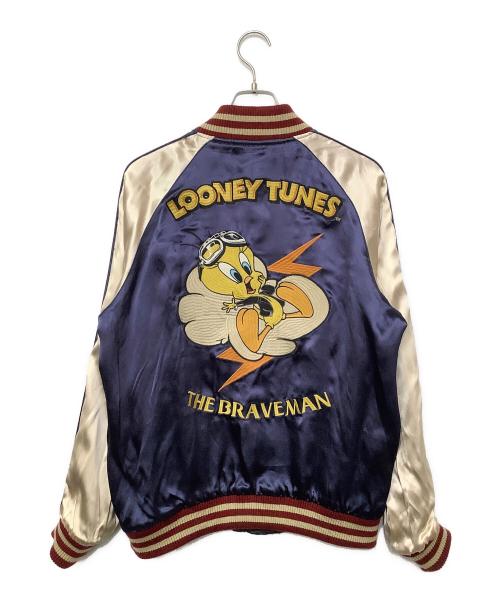 THE BRAVE MAN（ブレイブマン）THE BRAVE MAN (ブレイブマン) LOONEY TUNES (ルーニーチューンズ) スカジャン ブラック サイズ:Mの古着・服飾アイテム