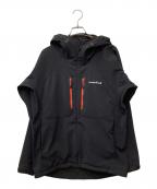 mont-bellモンベル）の古着「パウダーシェッドパーカー」｜ブラック×レッド