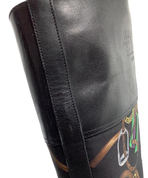 RALPH LAUREN（ラルフローレン）RALPH LAUREN (ラルフローレン) ラバー&レザーロングブーツ ブラック サイズ:6の古着・服飾アイテム