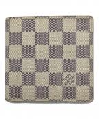 LOUIS VUITTONルイ ヴィトン）の古着「ダミエ・アズール　ポルトフォイユ・マルコ　2つ折り財布」