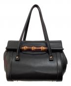 GUCCIグッチ）の古着「バンブーハンドバッグ」｜ブラック