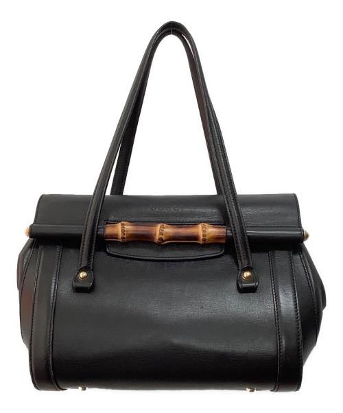 GUCCI（グッチ）GUCCI (グッチ) バンブーハンドバッグ ブラックの古着・服飾アイテム