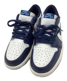 NIKE（ナイキ）の古着「Air Jordan 1 Retro Low OG "Obsidian"　ローカットスニーカー」｜ブルー×ホワイト
