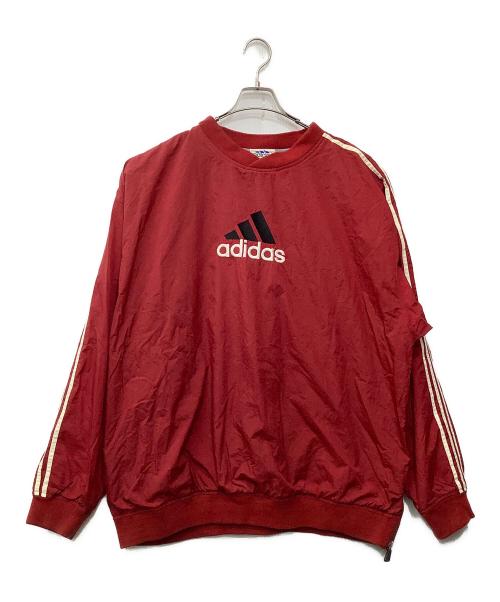adidas（アディダス）adidas (アディダス) ナイロンカットソー レッド サイズ:XXLの古着・服飾アイテム