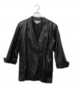 Yves Saint Laurentイヴサンローラン）の古着「レザージャケット」｜ブラック