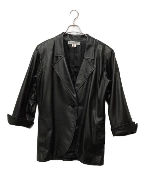 Yves Saint Laurent（イヴサンローラン）Yves Saint Laurent (イヴサンローラン) レザージャケット ブラック サイズ:36の古着・服飾アイテム