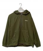 X-LARGEエクストララージ）の古着「CONTRAST STITCHED NYLON HOODED JACKET」｜カーキ