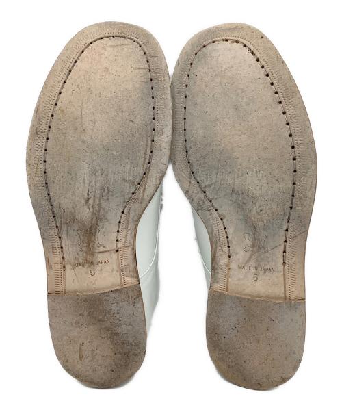 beautiful people（ビューティフルピープル）beautiful people (ビューティフルピープル) slipper plain toe leather shoes ホワイト サイズ:5の古着・服飾アイテム