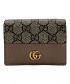 GUCCIグッチ）の古着「GGマーモント　ダブルGミニウォレット」｜ベージュ