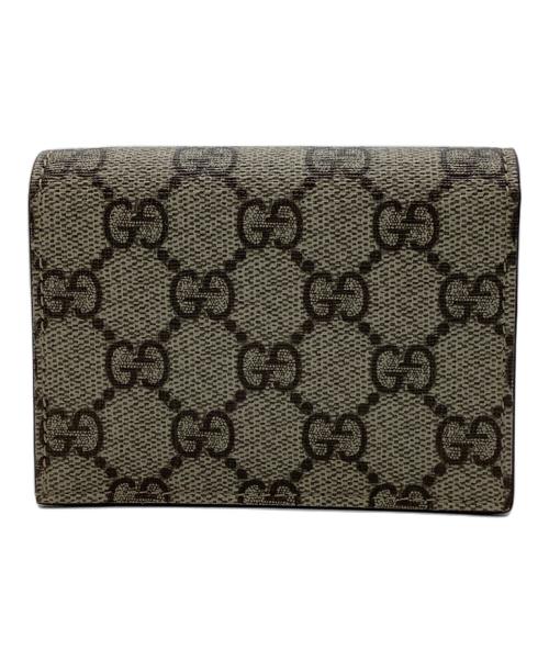 GUCCI（グッチ）GUCCI (グッチ) GGマーモント　ダブルGミニウォレット ベージュの古着・服飾アイテム