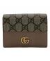 GUCCI（グッチ）の古着「GGマーモント　ダブルGミニウォレット」｜ベージュ