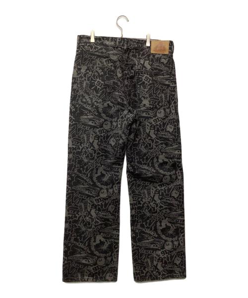 X-LARGE（エクストララージ）X-LARGE (エクストララージ) DISCHARGE PRINT DENI ブラック×グレー サイズ:34インチの古着・服飾アイテム