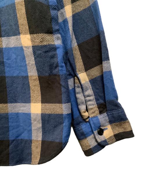 SUGAR CANE（シュガーケーン）SUGAR CANE (シュガーケーン) TWILL CHECK WORK SHIRT ブルー×ベージュ サイズ:Lの古着・服飾アイテム