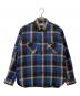 SUGAR CANE（シュガーケーン）の古着「TWILL CHECK WORK SHIRT」｜ブルー×ベージュ