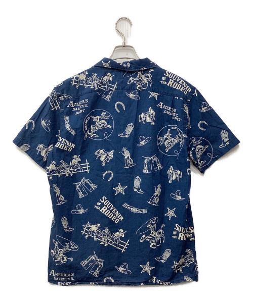 RALPH LAUREN（ラルフローレン）RALPH LAUREN (ラルフローレン) DOUBLE RL (ダブルアールエル) アロハシャツ ブルー サイズ:Mの古着・服飾アイテム