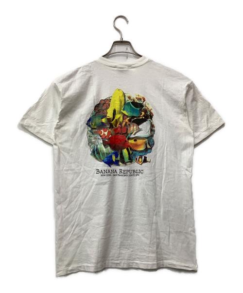 BANANA REPUBLIC（バナナリパブリック）BANANA REPUBLIC (バナナリパブリック) プリントTシャツ ホワイト サイズ:Sの古着・服飾アイテム