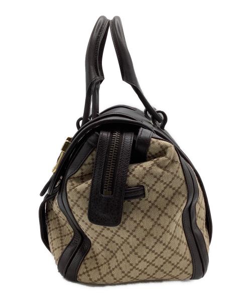 GUCCI（グッチ）GUCCI (グッチ) ボストンバッグ ブラウン×ベージュの古着・服飾アイテム