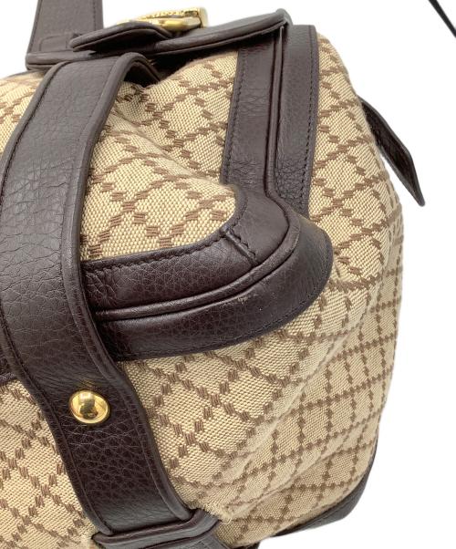 GUCCI（グッチ）GUCCI (グッチ) ボストンバッグ ブラウン×ベージュの古着・服飾アイテム