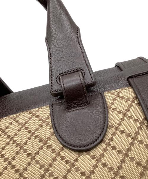 GUCCI（グッチ）GUCCI (グッチ) ボストンバッグ ブラウン×ベージュの古着・服飾アイテム