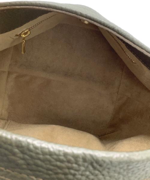 ch!iiibag（チーバック）ch!iiibag (チーバック) レザーバスケット カーキの古着・服飾アイテム