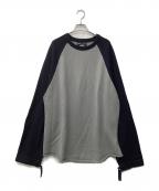 WHIMSYウィムジー）の古着「ラグランニット」｜ネイビー×グレー